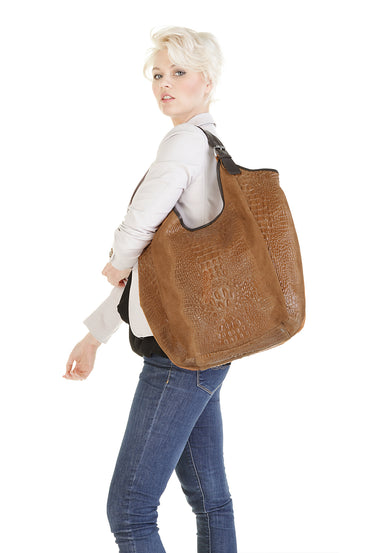 SAMANTHA LOOK Shopper Damen | echt Leder, Made in Italy