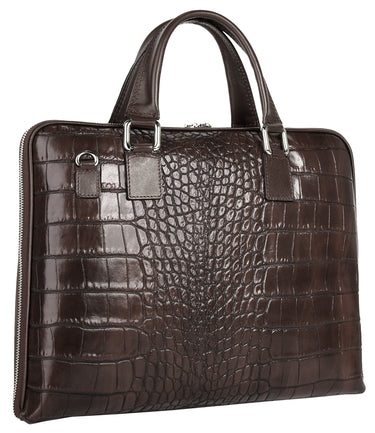 BAGAN Aktentasche Damen | echt Leder, Made in Italy