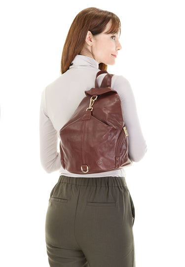 PIKÉ Rucksack Damen | echt Leder, Made in Italy