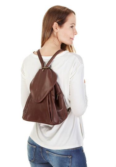 PIKÉ City Rucksack ANNA MARIA Damen | echt Leder, Made in Italy