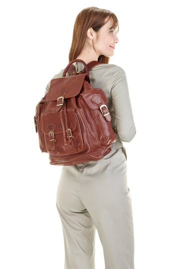 PIKÉ Rucksack ADONIA Herren, Damen | echt Leder, Made in Italy