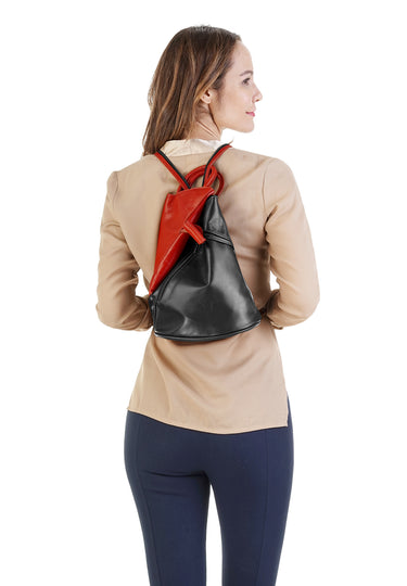 SAMANTHA LOOK Rucksack Damen | echt Leder, Made in Italy