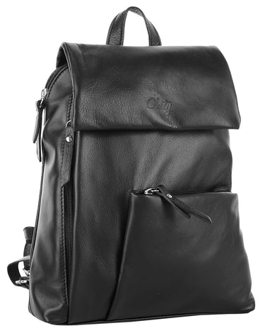 CLUTY City-Rucksack Damen | echt Leder, Made in Italy