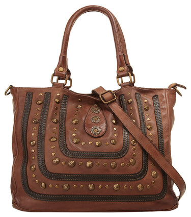SAMANTHA LOOK Shopper Damen | echt Leder, Made in Italy