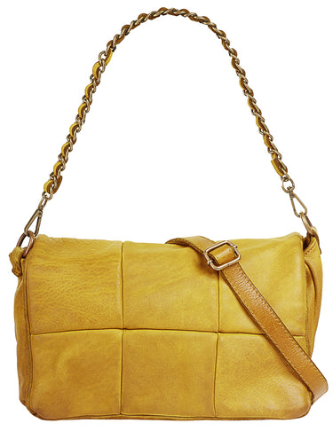SAMANTHA LOOK Umhängetasche Damen | echt Leder, Made in Italy