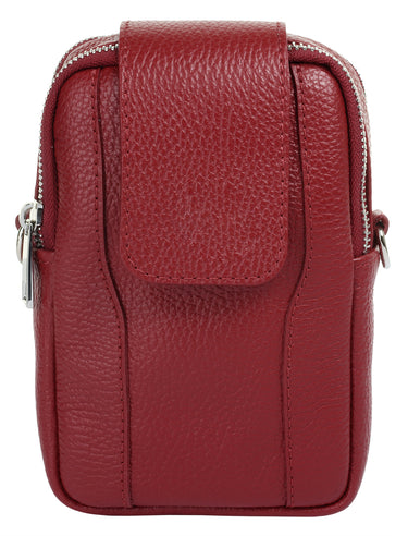 SAMANTHA LOOK Umhängetasche Damen | echt Leder, Made in Italy