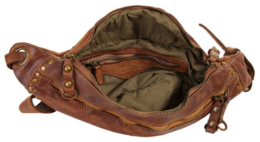 X-ZONE Crossover Bag Damen | echt Leder, Made in Italy
