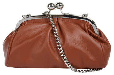 SAMANTHA LOOK Umhängetasche Damen | echt Leder, Made in Italy