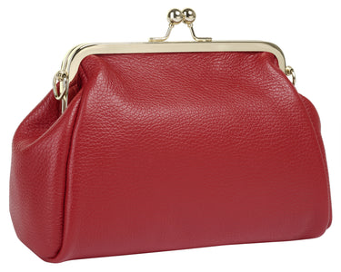 CLUTY Abendtasche Damen | echt Leder, Made in Italy