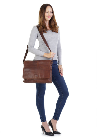 BODENSCHATZ Messenger Herren, Damen | echt Leder