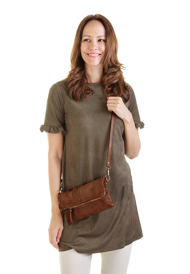 CLUTY Abendtasche Damen | echt Leder, Made in Italy