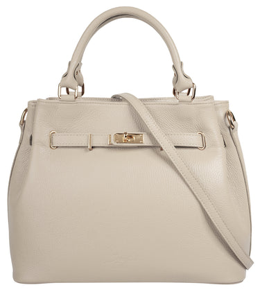 SAMANTHA LOOK Handtasche Damen | echt Leder, Made in Italy, geräumige Henkeltasche mit Smartphonefach