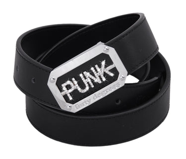 FORTY DEGREES Gürtel mit silberner "PUNK" Schnalle Damen | echt Leder, Made in Italy