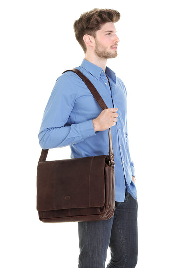 PIKÉ Messenger-Bag Damen, Herren | echt Leder