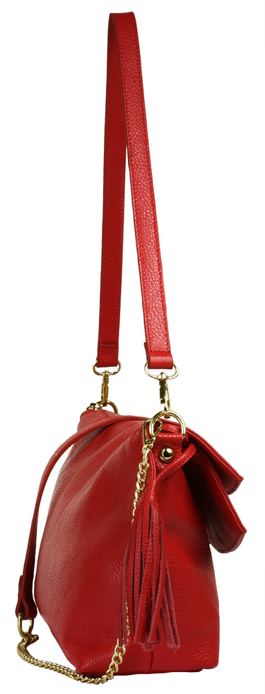 SAMANTHA LOOK Umhängetasche Damen | echt Leder, Made in Italy