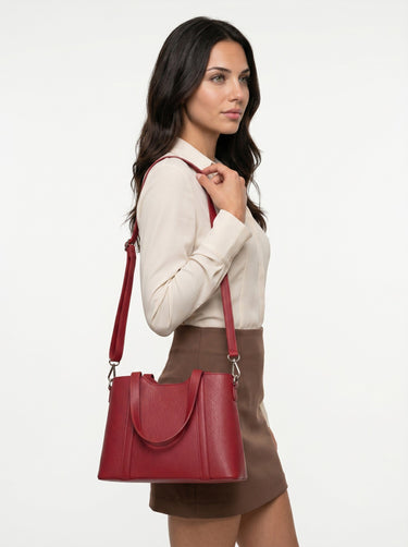 CLUTY Handtasche Damen | echt Leder, Made in Italy