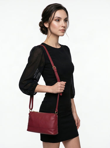 SAMANTHA LOOK Umhängetasche SOLAPINA Damen | echt Leder, Made in Italy