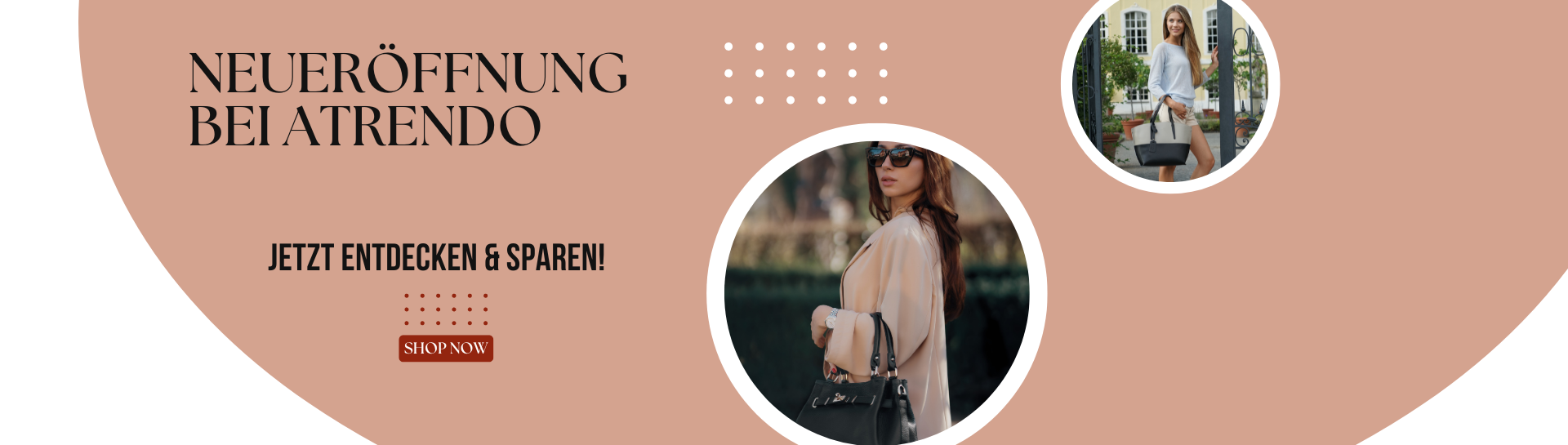 Neueröffnungsbanner mit Angeboten