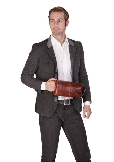 PIKÉ Kulturtasche Herren, Damen  |  echt Leder, Made in Italy