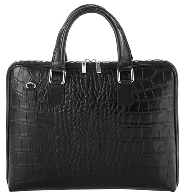 CLUTY Aktentasche Damen  |  echt Leder, Made in Italy