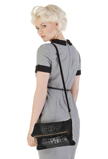 SAMANTHA LOOK Clutch Damen  |  echt Leder, Made in Italy