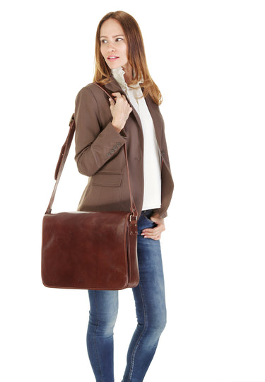 PIKÉ Messenger-Bag Herren, Damen  |  echt Leder, Made in Italy