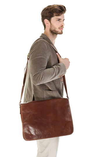 PIKÉ Messenger-Bag Herren, Damen  |  echt Leder, Made in Italy