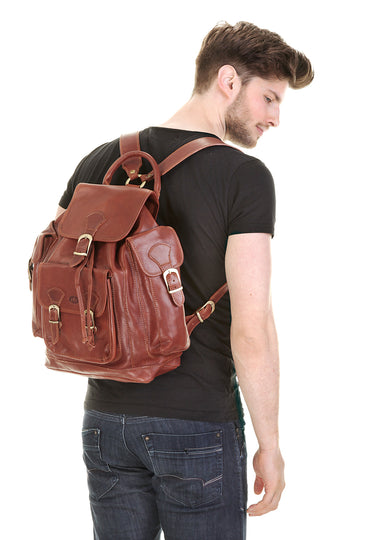 PIKÉ Rucksack ADONIA Herren, Damen  |  echt Leder, Made in Italy
