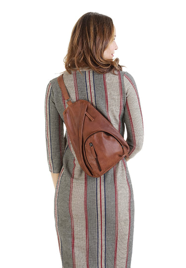 WOUWOU Umhängetasche Damen  |  echt Leder