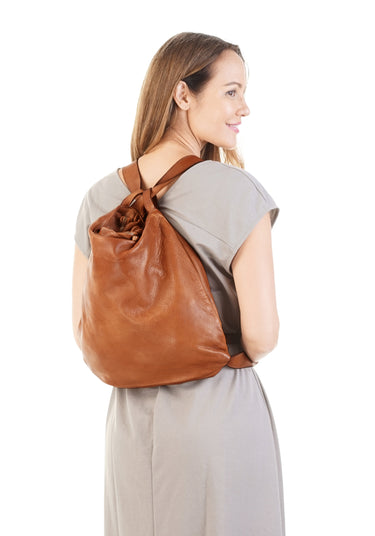 FORTY DEGREES Rucksack-Shopper Damen  |  echt Leder, Made in Italy