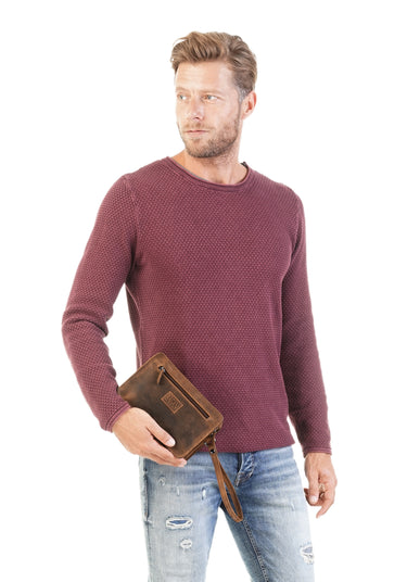 BAGAN Handgelenktasche Herren  |  echt Leder