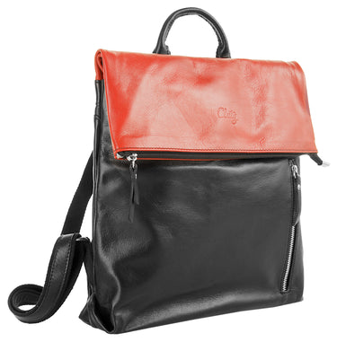 CLUTY City-Rucksack Damen  |  echt Leder, Made in Italy