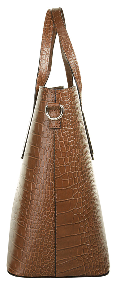 CLUTY Handtasche Damen  |  echt Leder, Made in Italy