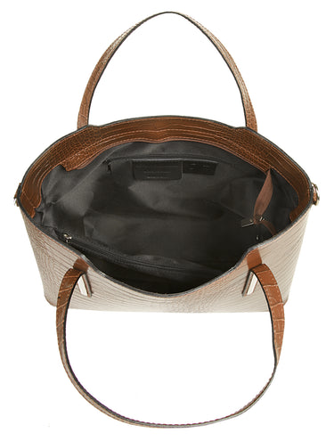 CLUTY Handtasche Damen  |  echt Leder, Made in Italy