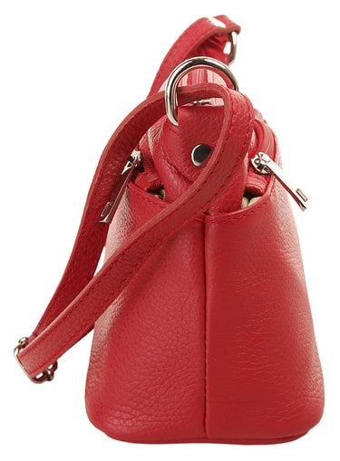 CLUTY Umhängetasche Damen  |  echt Leder, Made in Italy