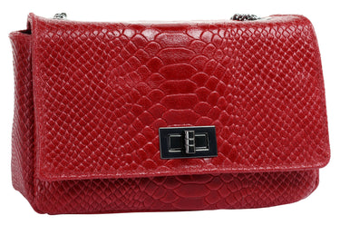 CLUTY Umhängetasche Damen  |  echt Leder, Made in Italy