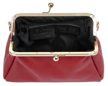 CLUTY Abendtasche Damen  |  echt Leder, Made in Italy