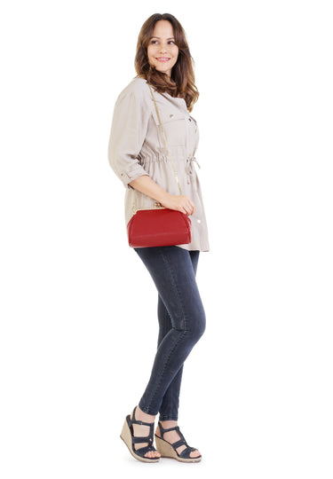CLUTY Abendtasche Damen  |  echt Leder, Made in Italy