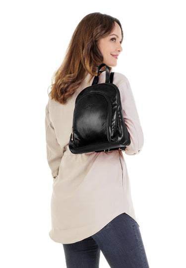 CLUTY City-Rucksack Damen  |  echt Leder, Made in Italy
