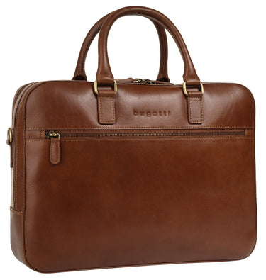 BUGATTI Aktentasche REMO Herren, Damen  |  echt Leder