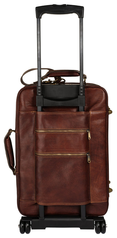 PIKÉ Reise Trolley PERUGIA Herren, Damen  |  echt Leder, Made in Italy