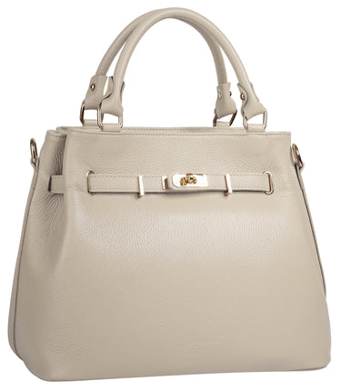 SAMANTHA LOOK Handtasche Damen  |  echt Leder, Made in Italy, geräumige Henkeltasche mit Smartphonefach