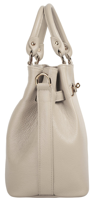 SAMANTHA LOOK Handtasche Damen  |  echt Leder, Made in Italy, geräumige Henkeltasche mit Smartphonefach