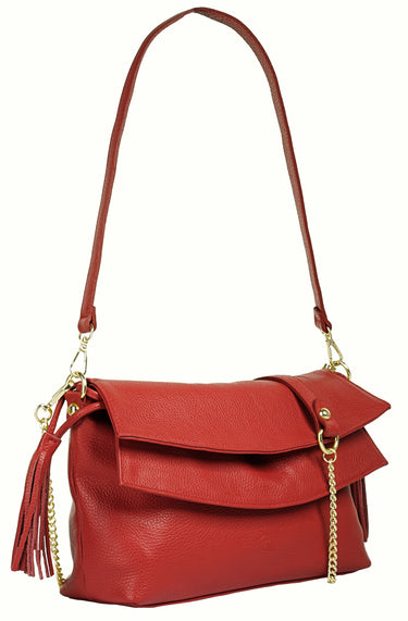 SAMANTHA LOOK Umhängetasche Damen  |  echt Leder, Made in Italy