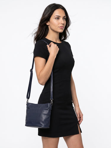 SAMANTHA LOOK Umhängetasche Damen  |  echt Leder, Made in Italy