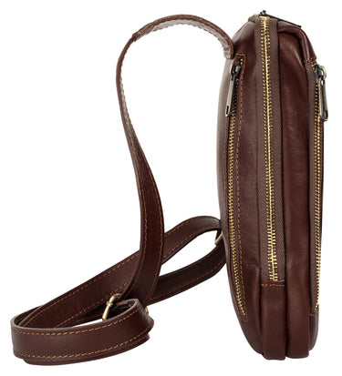 PIKÉ Crossover Bag Herren  |  echt Leder, Made in Italy